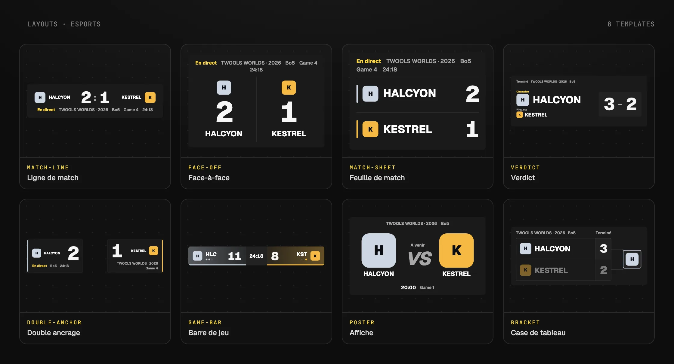 Score esport : Face-à-face